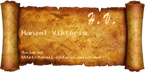 Hanzel Viktória névjegykártya